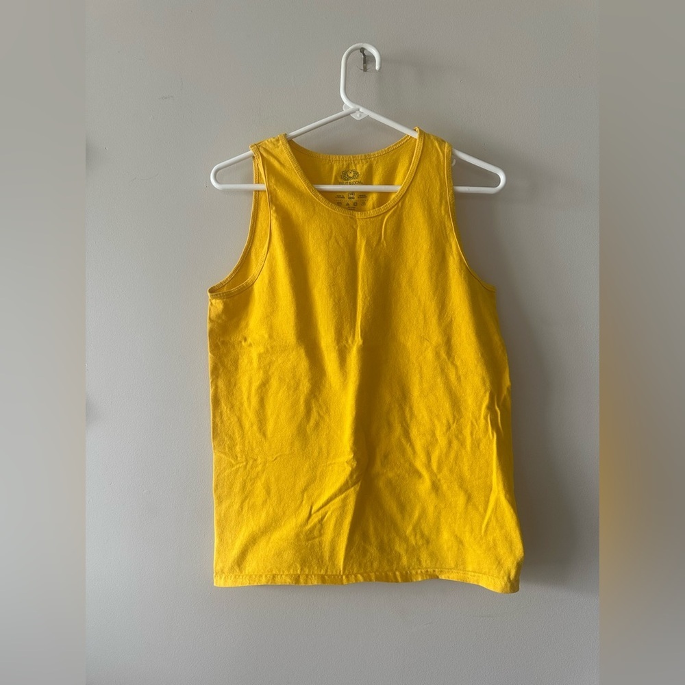 Boys Fruit of the Loom yellow tank Yxxl 18